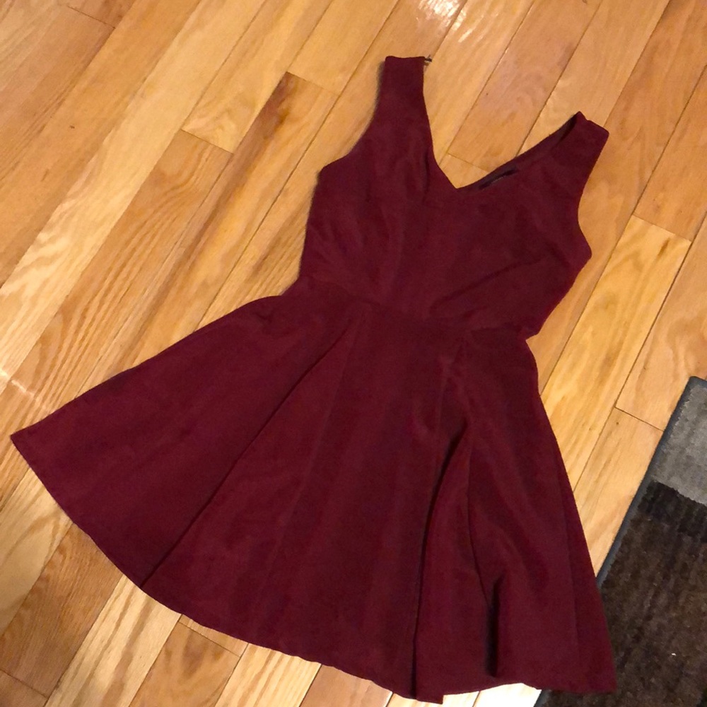 Maroon Forever 21 Skater Dress
